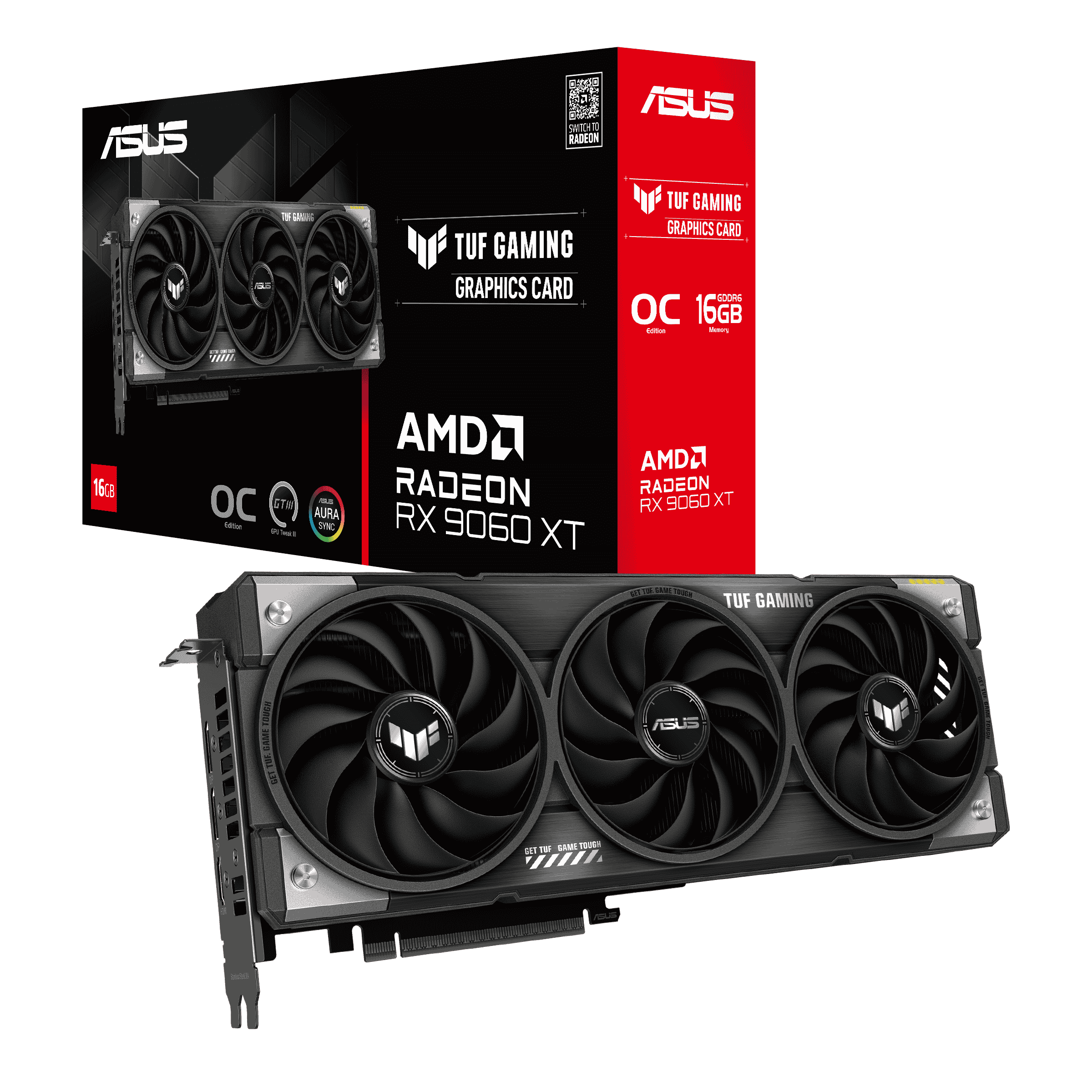 ASUS TUF Gaming Radeon RX 9060 XT 16GB GDDR6 OC Edition